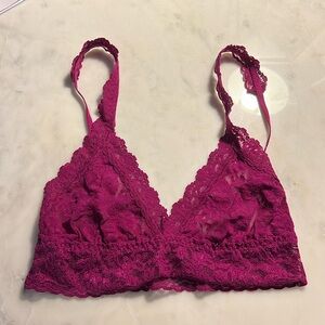 Hanky Panky Lace Bralette Size XS in Magenta